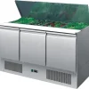 Ice-A-Cool ICE3850GR 3 Door Refrigerated Saladette Prep Counter, 380 Litres