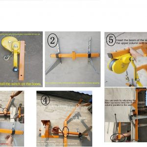 how to install 15m mini crane lifting tool for installation air conditioning
