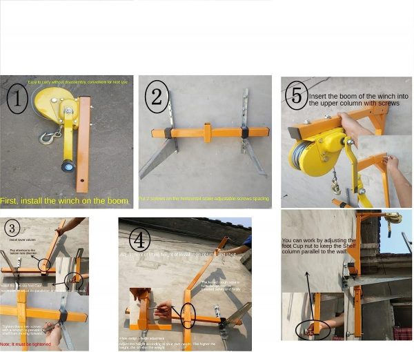 how to install 15m mini crane lifting tool for installation air conditioning