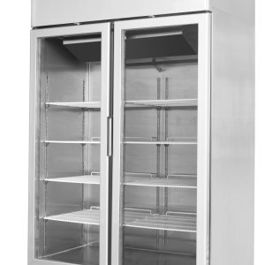 Atosa YCF9408GR Slimline Glass Double Door Upright Freezer, 900 Litres
