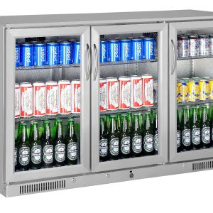 Sterling Pro Green SP3HC-STS Triple Door Stainless Steel Bottle Cooler, 274 x 330ml Bottles