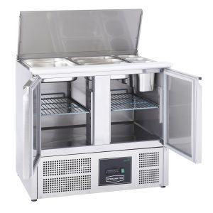 Alternative view of Sterling Pro Cobus SPU200SL 2 Door Hinged Lid & Chop Board Saladette Counter, 240 Litres
