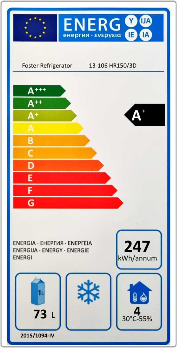 Foster HR150/3D/13-106 3 Drawer Undercounter Cabinet Refrigerator, 150 Litres - Image 4