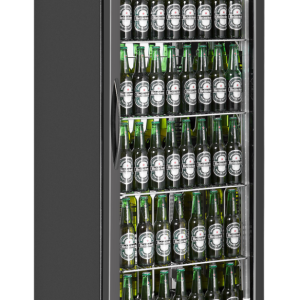 Sterling Pro Green SP110-BK Single Door Black Upright Bottle Cooler, 293 Litres