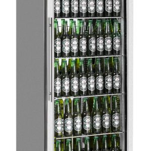 Sterling Pro Green SP110-STS Single Door Stainless Steel Upright Bottle Cooler, 293 Litres