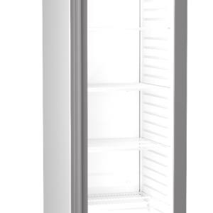 Hoshizaki Compact FG420 L-C DR G U Glass Single Door Stainless Steel Upright Display Freezer, 343 Litres