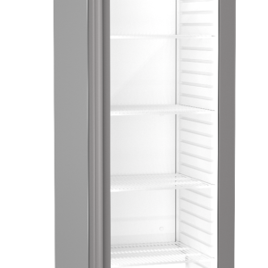 Hoshizaki Compact FG420 R-C DR G U Glass Single Door Stainless Steel Upright Display Freezer, 343 Litres