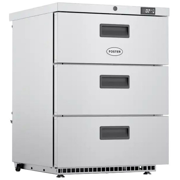 Foster HR150/3D/13-106 3 Drawer Undercounter Cabinet Refrigerator, 150 Litres
