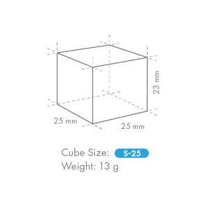 Hoshizaki S-25 cube size 25 x 25 x 23 mm, 13 g